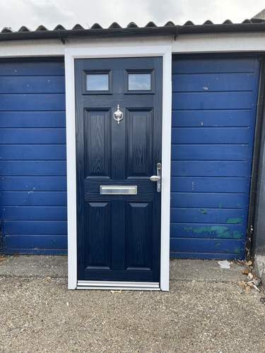 Blue composite door - blue,