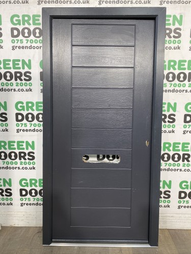 Short grey front door - front,