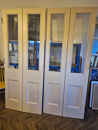 White internal glazed panel - internal,