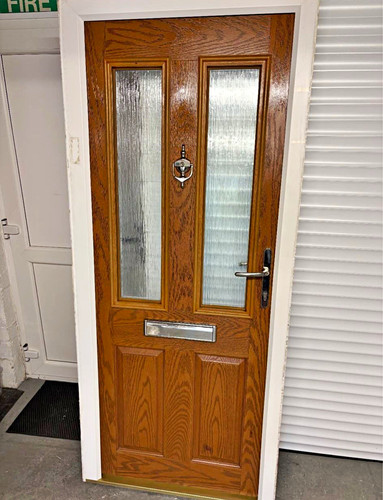 Oak style composite front door