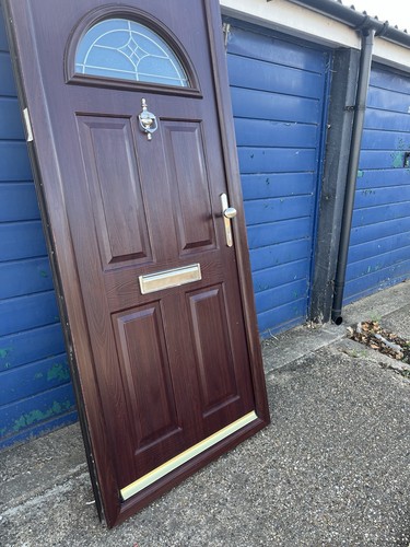 Brown composite door - composite,