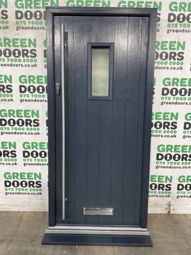 Grey composite front door - grey,