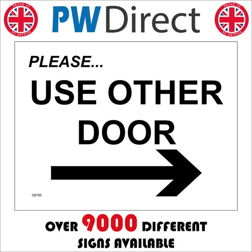 Sign please use - other, door