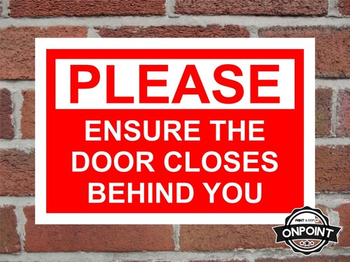 Please ensure the door - door, closes