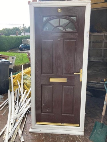 Composite door brown - door, x