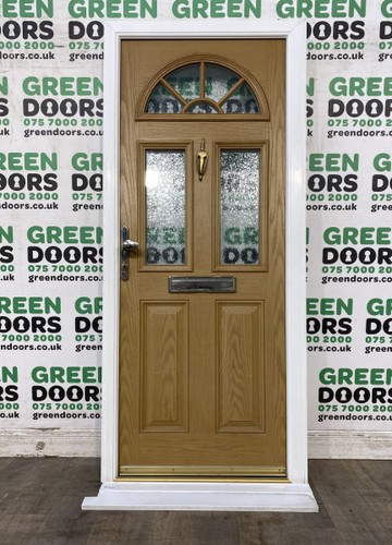 Brown composite front door - brown,
