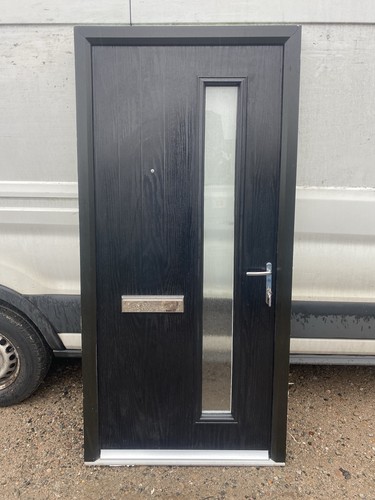 Used upvc black composite door - upvc,