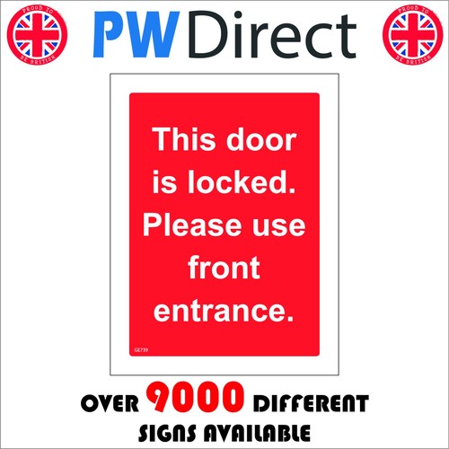 Sign this door - door, locked
