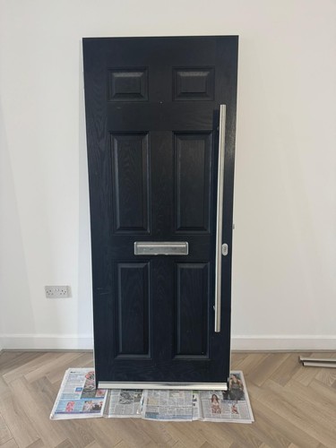 Black upvc door