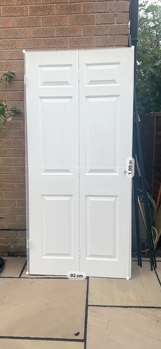 White grained moulded panel - white,