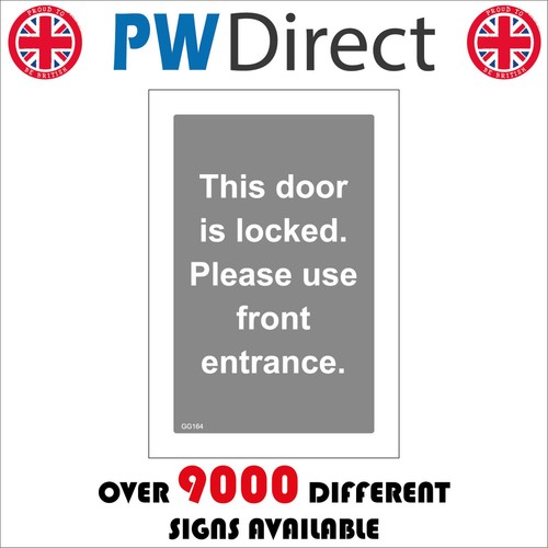 Sign this door locked please - sign,