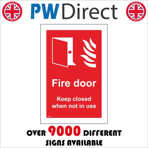 Sign fire door keep - fire, closed