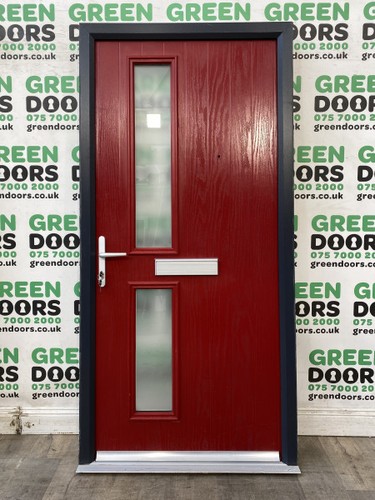 Red composite front door - composite,