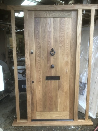 Solid oak front door and - oak,
