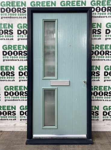 Blue composite front door - blue,